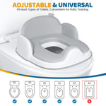 Orzbow 3-in-1 Toddler Potty Training Toilet | Baby Potty Chair, Toilet Topper Training Seat and Step Stool for Boys and Girls, Easy-to-Clean with Splash Guard and Lid, Grey