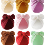 QandSweat 0-24 Months Newborn Girls' Hats Cotton Cap Infant Hat Baby Shower (Rabbit Ear 9Pack)
