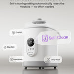 MAMAPRO Baby Bottle Washer Pro, Sterilizer & Dryer — Wash 6 Bottles at Once, All-in-One Cleaner for Bottles, Pump Parts & Baby Essentials – Replaces Hand Washing, Time-Saving for Busy Parents
