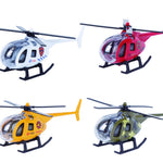 Alloy Mini Helicopters Model Toy - Police, Fire, Engineering Work, Military Helicopter - Diecast Helicopters with Spinning Propellers, Birthday Party Favors for Kids