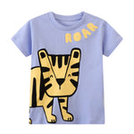 Baby Boys' Tees Shirts Short Sleeve Cotton Tiger Dinosaur Graphic Crewneck Top Clothes 3PC Sets 2T