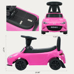 TCARAIWEN Ride On Push Car for Toddlers, Licensed Mazda Push Cars for Kids with Horn, Music, Lights, Under Seat Storage, Ride On Toy for 18-36 Months, Pink