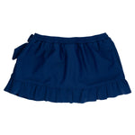 RuffleButts Girls Swim Bow Skirt Cover-Up - Navy, 12/14
