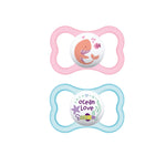 MAM Air Pacifier for Babies 6-16 Months, Extra Air Flow for Sensitive Skin, Developed with Medical Experts, BPA-Free Skin Soft Silicone, 2 Count, Made in Europe