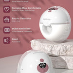 Momcozy M5 Hands-Free Wearable Breast Pump, Double-Sealed Flange for Baby-Like Comfort, 3 Modes & 9 Suction Levels, Portable Electric Pump – 24mm, 2-Pack Cozy Red