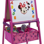 Delta Children Wooden Double-Sided Kids Easel with Storage -Ideal for Arts & Crafts, Homeschooling and More, Disney Minnie Mouse - Greenguard Gold Certified, Drawing