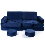 Schooled Kids Soft Play Couch (14pcs) - Children's Furntiture, Modular Kids Play Couch - Sensory Room Must Have Gifts for Toddlers - Climbing Pillow Fort
