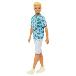 Barbie Fashionistas Ken Fashion Doll #211 with Blonde Hair Wearing Removable Blue Cactus Tee, White Shorts & Sneakers