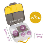 b.box Batman Lunch Box for Big Eaters All Ages - 8.5 Cup Leak Proof Bento Box with 4 Compartments, School Lunch Container with Ice Pack, Dishwasher Safe, BPA-Free, PFAS-Free