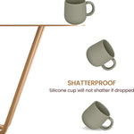 Pack of 2 Silicone Drinking Mug Cup for Toddler Kids and Children (Color 3)