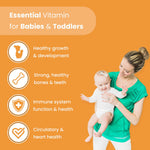 Mother's Promise Organic Baby Vitamin D Drops | 100% Plant Based | Healthy Growth & Bone Development | Age Newborn+ | 180 Servings | Baby Vitamin D3 Liquid for Infants & Toddlers | 400 IU for Babies