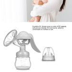 ZJchao Manual Breast Pump Strong Suction Low Noise Hand Held Breastfeeding Pump for Nursing Mothers Portable Easy to Use White 17x18cm