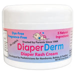 DiaperDerm Baby Diaper Rash Cream with 5 Ingredients for Gentle, Happy, and Rash-Free Skin Care, 8 oz