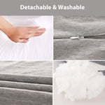 Elehealthy Pregnancy Pillow Maternity Pillow for Side Sleeping Soft Pregnancy Body Pillow for Pregnant Women, Maternity Pillow with Detachable and Adjustable Pillow Cover