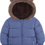 Enlifety 6M-5T Baby Toddler Winter Fleece Coat Boys Girls Cute Bear Ear Hooded Jackets with Pockets
