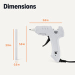 Amazon Basics Hot Glue Gun Kit with 30 Glue Sticks, High Temp for School Crafts, DIY Arts and Quick Home Repairs, Drip-Free Nozzle, Fast Drying, 20W, White