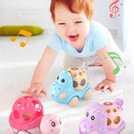 ZMZS Baby Girl Toy Cars for Babies, Push Cars for Toddlers Girls, Friction Powered Rattle and Roll Cars, Soft Rubber Rattle Toy Vehilces for Infant Boys Birthday