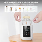 Bottle Warmer, 10-in-1 Fast Heating Bottle Warmer with Accurate Temp Control, Defrost, Sterilize, Keep Warm & Food Heating, for All Bottles, Breastmilk & Formula, with Night Light & LED Display