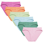 Molasus Cotton Crossover Maternity Underwear Under Bump Pregnancy Bikinis Panties Pack of 6,Multicolor,Large
