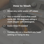 Reusable Baby Wipes, 25 Washable Cloth Wipes per Pack, 100% Cotton, Soft and Gentle for Baby's Skin, by Nora's Nursery