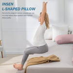 INSEN Pregnancy Pillow for Sleeping,Maternity Body Pillow for Pregnancy Women,Pregnancy Support Pillow for Back, Hip Pain, Pink