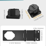 MeBantoo 90 Degree Cabinet Combination Door Lock Latch, Zinc Alloy Password Rotary Hasp Lock, Keyless Folding Latches for Office File Cabinet, Drawers, Cupboard, Small Doors, Locker (2, Black)