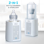 Chicco Digital Bottle Warmer & Sterilizer for Baby Bottles, Baby Food Jars, and Milk Bags | Eliminates 99.9% of Germs | 4 Heating Options | Digital Touchscreen | Automatic Shut-Off & Sound Alert