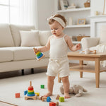 SOBOWO Baby Shorts 9-12 Months Girl Toddler Girl Shorts Ribbed 3 Pack Baby Girls Solid Soft Elastic Waist Casual Playing Summer Short Pants(Black/Beige/Brown, 9-12 Months)