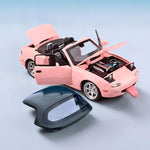 Mzexoma Miata MX5 Toy Car 1/32 Diecast Model Cars, Car Toys for Kids Age 4-7 Miata Gift for Boys Girls,Pull Back rc Sports car with Lighting & Sound (Pink)