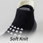 AniKigu Baby Sock Shoes Toddler Walking Slippers Black 18-24months