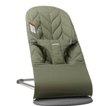 BabyBjörn Bouncer Bliss, Dark Green, Woven, Petal Quilt | 2-in-1 Adjustable Baby Bouncer Seat and Toddler Chair, Newborn to Toddler (8-29 lbs), 4 Positions, Lightweight & Portable