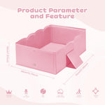 Collapsible Baby Bathtub for Shower,Reinforced Structure Infant Foldable Bath Tub with Non-Slip Base,Portable Space-Saving Kids Bath Tub for 6M to 4Years,Suitable for Outdoor, Travel Use(Pink)