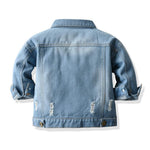 CM C&M WODRO Baby Boys Girls Denim Jacket Kids Toddler Button Down Jeans Jacket Top Coat Outerwear (Blue, 18-24 Months)