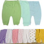 Hakochia Soft and Comfy 100% Cotton Baby Pants for Baby Boys and Girls with Ample Diaper Room 0-12 Months