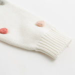 Simplee kids Baby Sweater Valentine's Day Cardigan Embroidery Knit Coat for Winter Spring for 12-18 Months