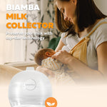 Biamba Silicone Breast Milk Collector - 2-in-1 Silicone Manual Breast Pump & Milk Collectors for Breastfeeding, Wearable & Hands-Free, Leak-Resistant & Quiet Suction, Adjustable Valve, Single Pack