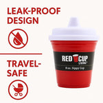 RCL Baby Trainer Sippy Cups 8 Oz Pack – Toddler Cups with lid for Travel, Home, Baby Water Bottle, Baby Essentials, Durable Plastic Cups for Infant feeding with Leak-Proof Design, Dishwasher Safe