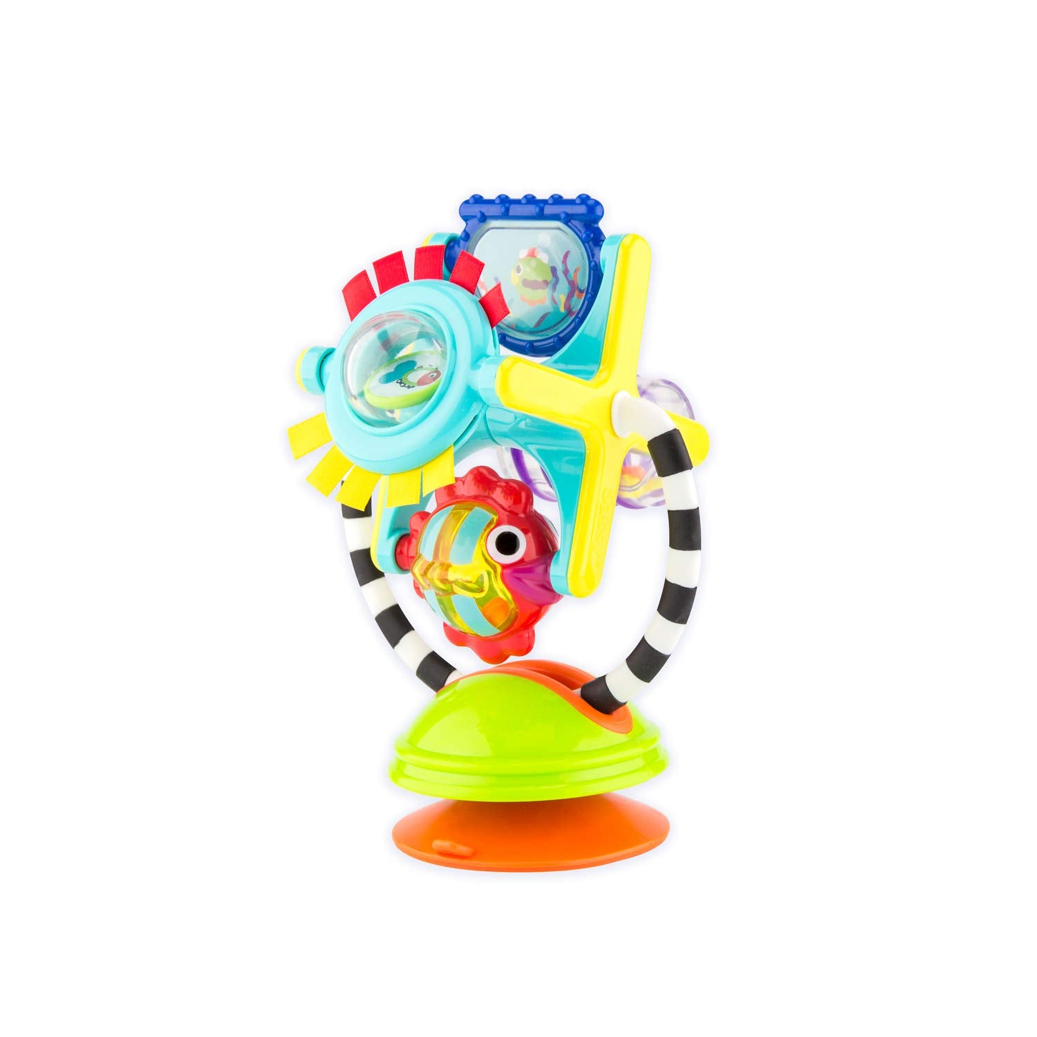 Sassy Fishy Fascination Station 2-in-1 Suction Cup High Chair Toy, Developmental Tray Toy for Early Learning, Ages 6+ Months