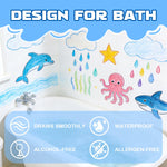 Bath Crayons, 18 Pack Bathtub Crayons Bath Crayon for toddlers & kids, 2 Cleaning sponges, Nontoxic Safe for Children Washable Bath Markers, Twistable Sticks Draw Smoothly on Tub Walls Bathtime Fun