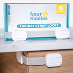 4our Kiddies Child Proof Cabinet Locks for Baby Proofing, 14 Pack Baby Proof Drawer Locks for Kids, Child Safety, Adjustable Child Locks for Cabinet and Drawers with 12 Extra 3M Adhesives, No Drilling