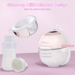 Wearable Breast Pump,Hands Free Upgraded Mobile Flow | S33, App Discreet Control with 3 Modes & 15 Levels, Portable Electric Breast Pump with 17/19/21/24MM Flange, Leak-Proof Design (2 Pack, Pink)