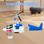 Helicopter Toy for Kids,Boys with Lights and Sounds, Kids Play Airplane, 360°Freedom and Operated Automatic Plane,Airplane Toys for 3 4 5 6 Year Old Up Toddler Boys Girls Birthday Party Favors(Blue)