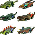 DINOBROS Dinosaur Toy Pull Back Cars,6 Pack Dino Toys for 3 Year Old Boys Girls and Toddlers,Boy Toys Age 3,4,5 and Up,Pull Back Toy Cars,Dinosaur Games with T-Rex