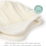 Toddler Baby Winter Hat Warm Fleece Lined Knit Kids Hat with Earflap Infant Newborn Pom Pom Beanie Knit Cap Girls Boys