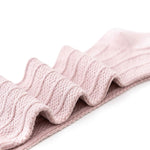 American Trends Infant Knee High Socks Tube Long Stockings for Girls Boys Newborn Baby Toddlers Ruffled Uniform Socks Pink & White 3-12 Months