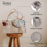 Parker Baby Diaper Caddy - Nursery Storage Bin and Car Organizer for Diapers and Baby Wipes - White, Regular