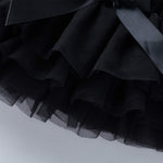 Anbaby Baby Girls Soft Tutu Skirt Toddler Ruffled Pants Diaper Cover Black 3-6M