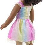 American Girl, AG Sisters Wesley Doll, Brown Eyes, Short Curly Dark-Brown Hair with Pink Highlights, 14.5", Age 4+