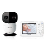 Panasonic baby monitor with camera and display on a white background