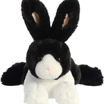 Aurora® Adorable Flopsie™ Dutch Rabbit Stuffed Animal - Playful Ease - Timeless Companions - Black 12 Inches